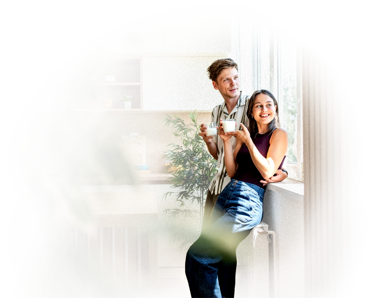 Um casal aproveita o conforto do Alento